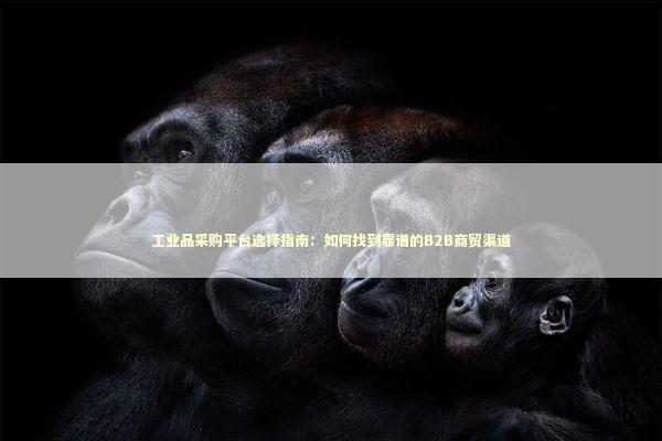 工业品采购平台选择指南：如何找到靠谱的B2B商贸渠道